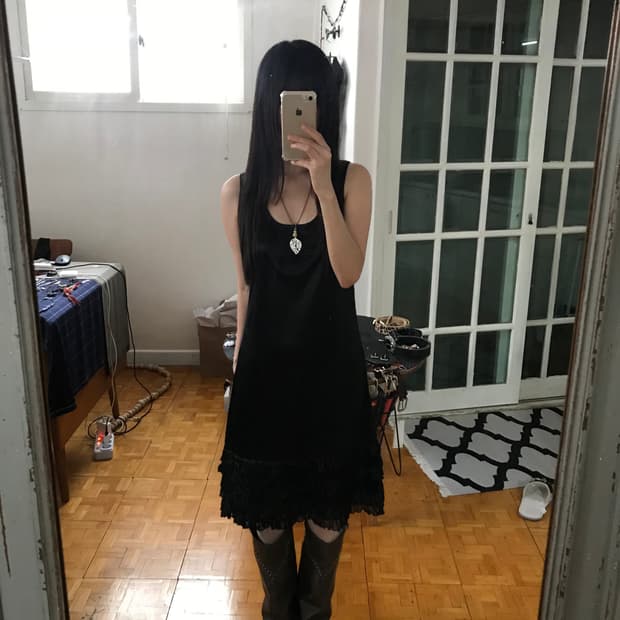 vintage frill one-piece