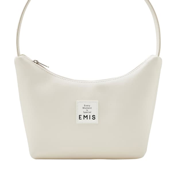 emis 레더 호보백 아이보리