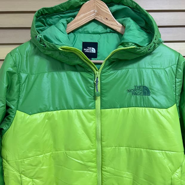 노스페이스 남여공용 그린 후드집업점퍼 경량패딩점퍼 95(XL)
