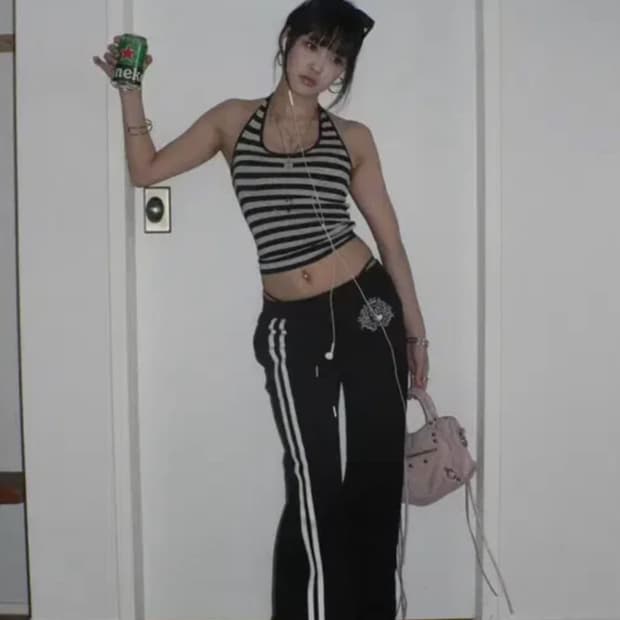 엔젤넘버555 Angelic sweat pants Black