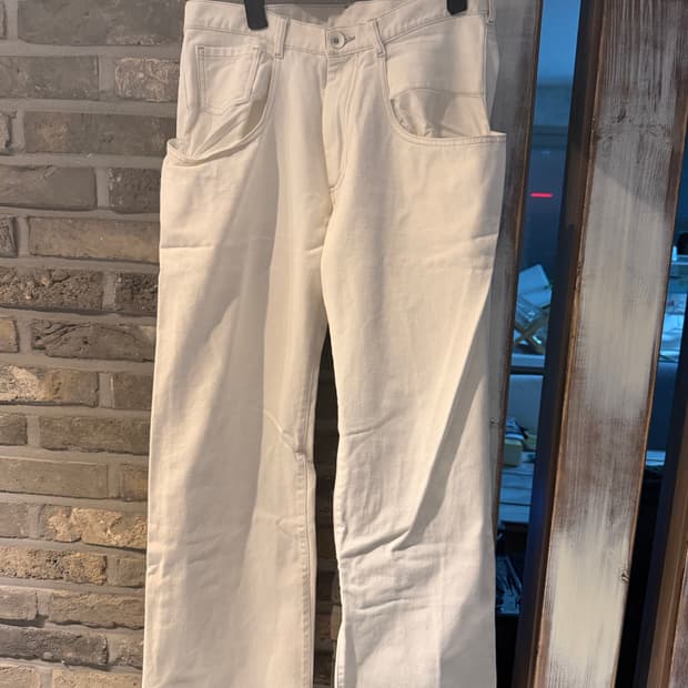 마르지엘라 콘트라스트 화이트 데님