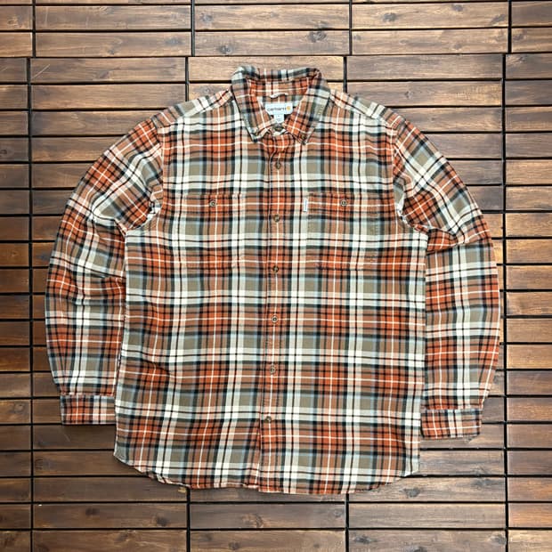 (L) 칼하트 투 포켓 플란넬 체크 셔츠