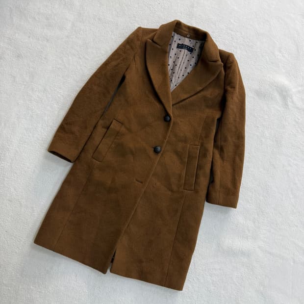 44 시슬리 브라운 싱글 코트 0330T