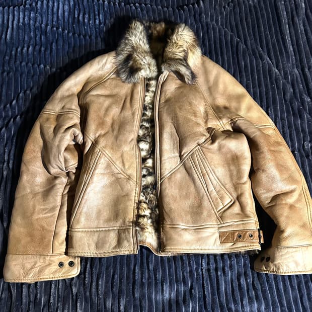 Sheep Skin Leather Fur Shearling Jacket