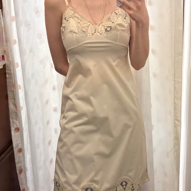 jpn vintage beige slip dress