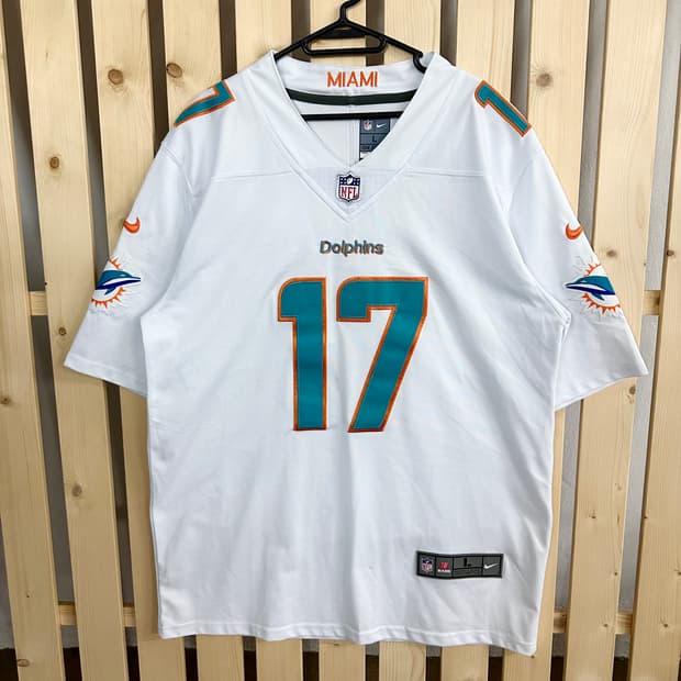 (L) 나이키 NFL 마이애미 돌핀스 제이렌 와들 17 반팔 저지 유니폼