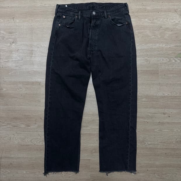 리바이스 501 흑청 데님 팬츠