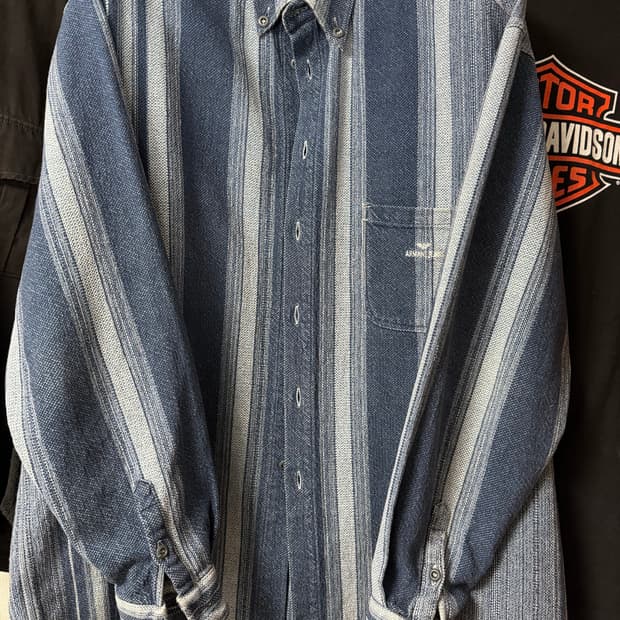 80s~90s 알마니 헤비코튼 멀티컬러 셔츠 XL