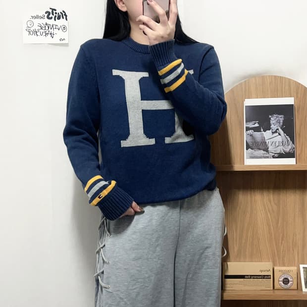 [정품] 타미 네이비 H 니트[ XS ]