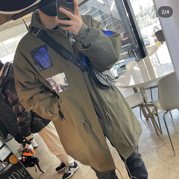 라프시몬스 프린티드 파카