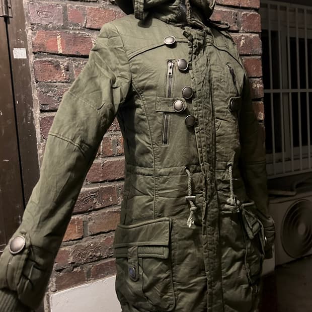 *Archive* 2000s taboo 보노넥 버튼 카키 야상 자켓 