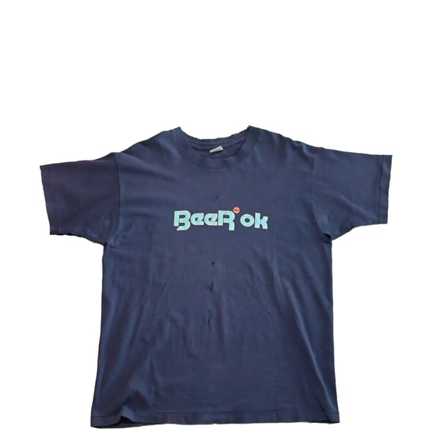 1995 Blur Beer Ok (reebok parody) shirt