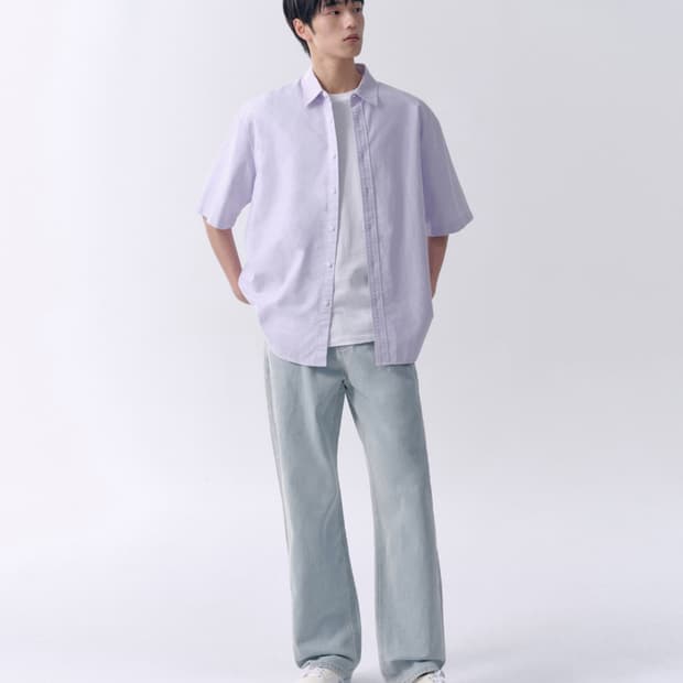 무신사스텐다드 레귤러 핏 데님 팬츠 32 [블리치]