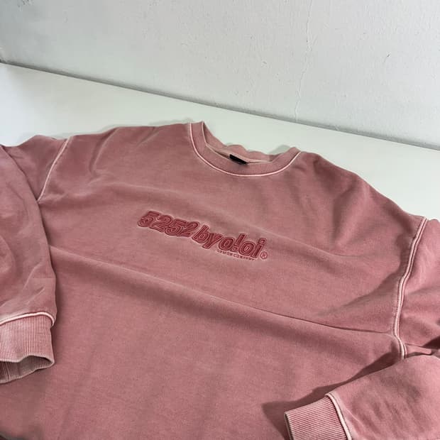 L-XL 오아이오아이 OIOI 오버핏 피그먼트핑크 맨투맨