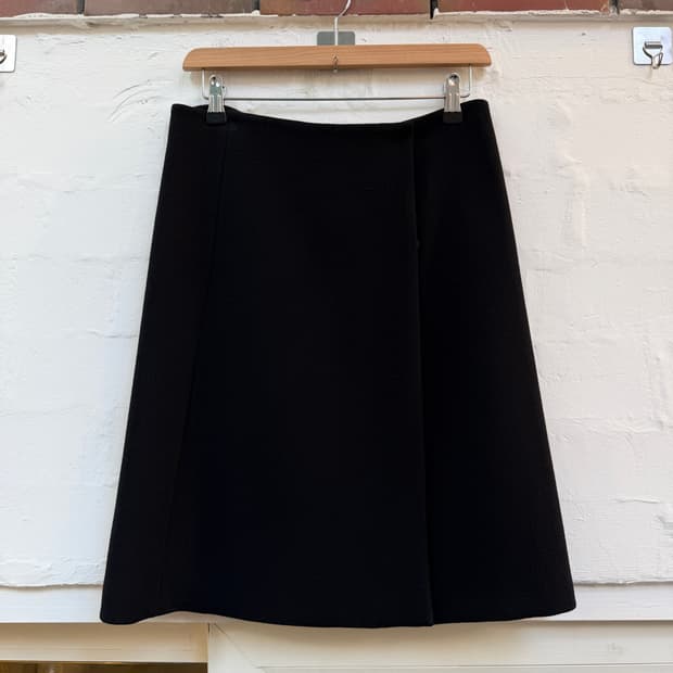 PRADA 프라다 블랙 랩 스커트