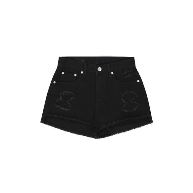 DAMAGE BLACK SHORTS