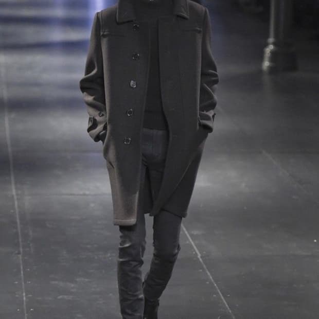 생로랑 15FW 카방 더플 코트 블랙 50사이즈