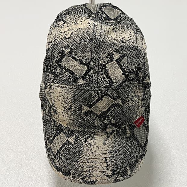 슈프림 2001 뱀피 5패널 캠프캡 그레이