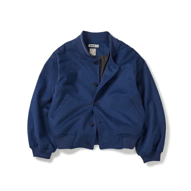 카락터 울 블루종 자켓 딥블루