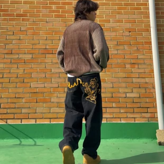 [M]위캔더스  DWARF DENIM PANTS (BLACK)
