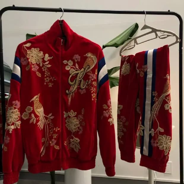 구찌 디아이 디자이너 콜라보 자수 트레이닝 셋업 백화점판 한글택
