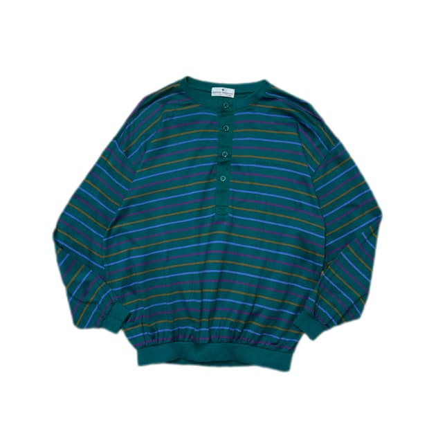Pierre Balmain 피에르 발망 스트라이프 헨리넥 롱슬리브
