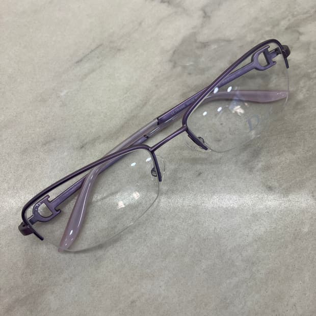 디올 Dior 바이올렛 소프트 스퀘어 반무테 메탈 안경