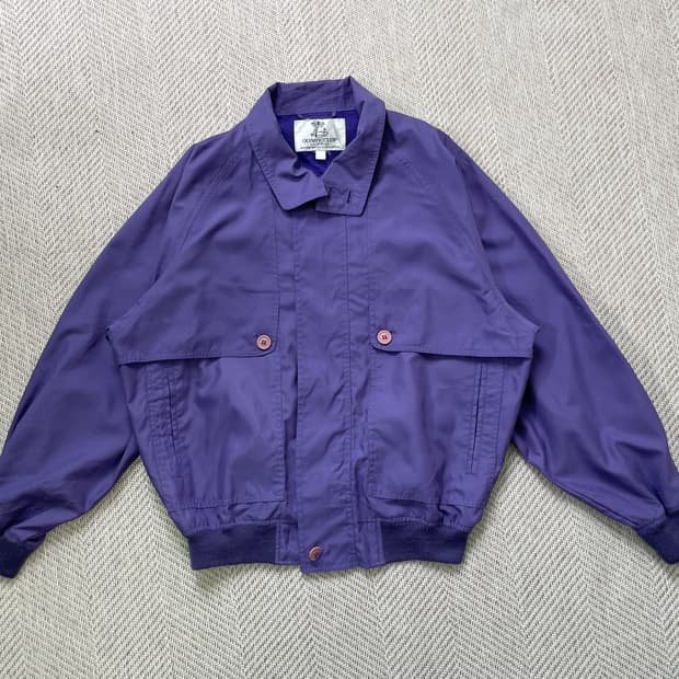 빈티지 해링턴 퍼플 봄버 자켓 