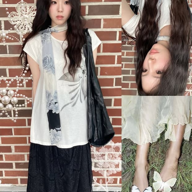 오리엔탈 로맨틱로즈 빈티지 코디세트 4pcs