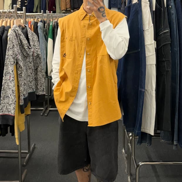 XL)할리데이비슨 빈티지 후면자수포인트 커스텀조끼 베스트