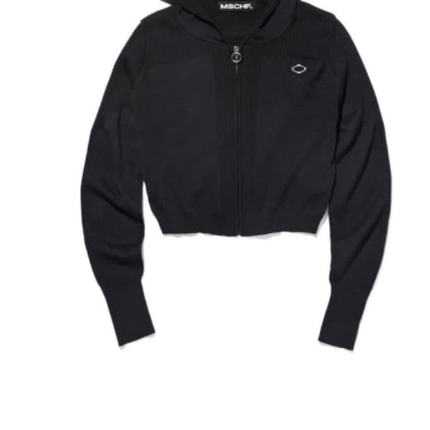 미스치프 롬버스 니트 후드집업