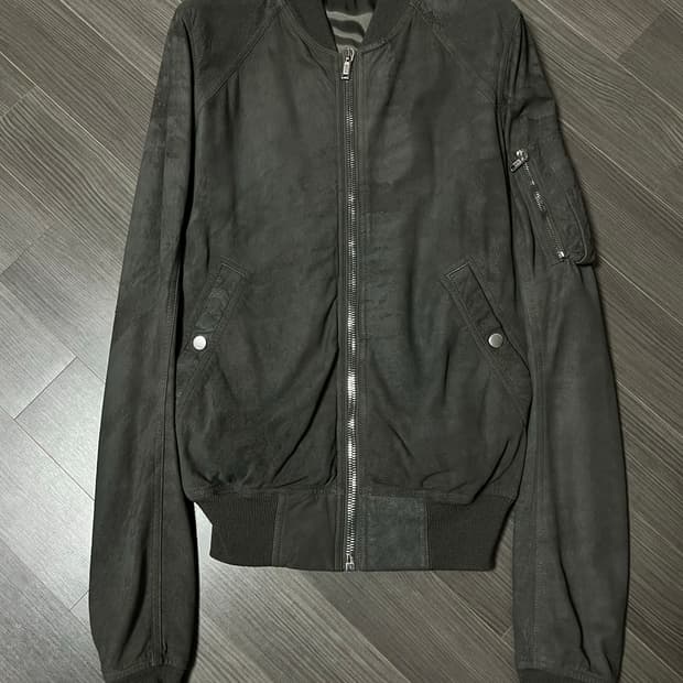 릭오웬스 / 블리스터드 레더 플라이트 봄버 자켓 / 48