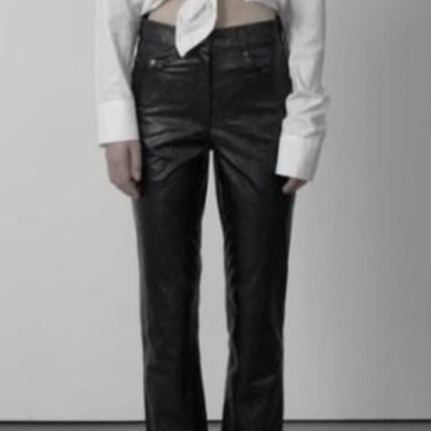 보헤미안서울 보헴서 크랙 레더 팬츠 m 가죽바지