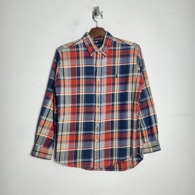 M 폴로 랄프로렌 멀티컬러 커스텀핏 체크셔츠