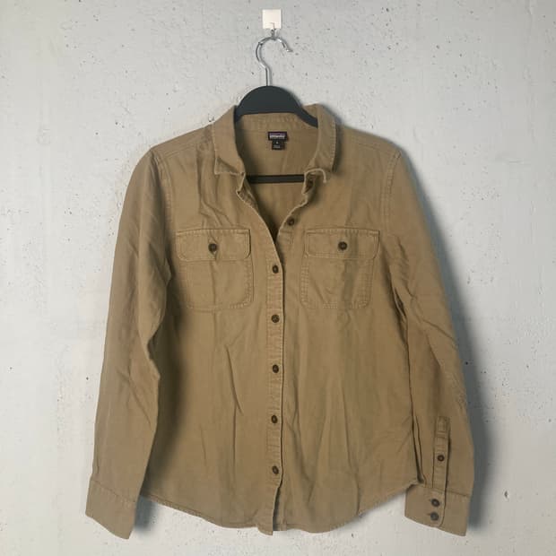 파타고니아 베이지 오가닉 코튼 셔츠 (S)