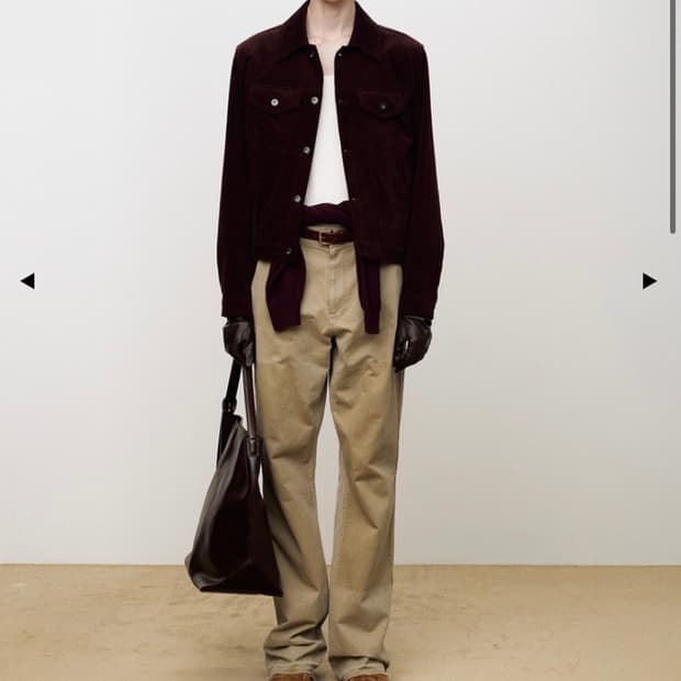 토니웩 코듀로이 트러커 자켓 버건디L