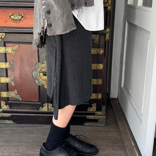 요지 야마모토 NOIR 비대칭 스커트