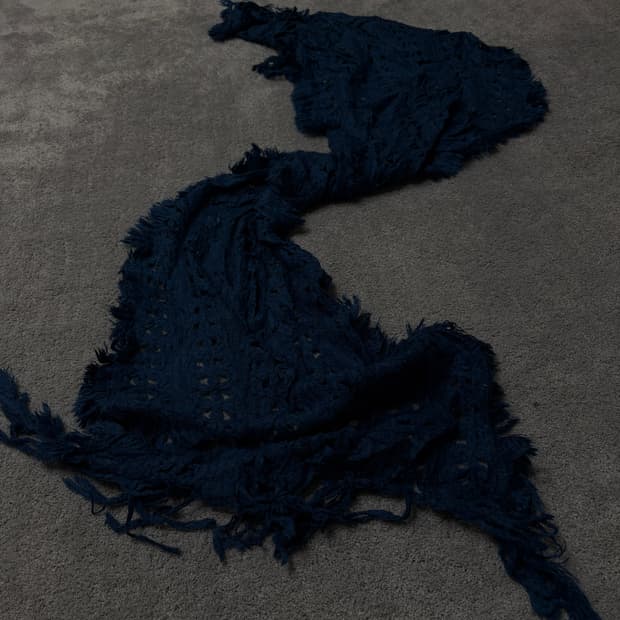 Vintage v-kei punk mood blue scarf