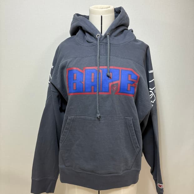 베이프 bape 그레이 후드 M