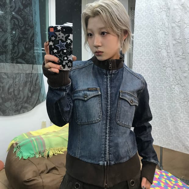 Shane jeans 투포켓 여성 데님 자켓 