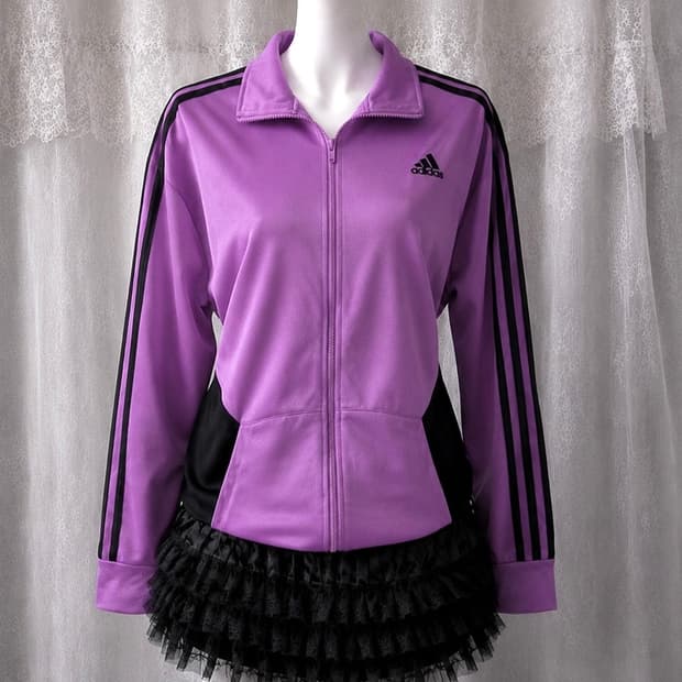 Adidas아디다스 빈티지 대장템 희귀 y2K 퍼플보라 핑크 트랙탑 집업