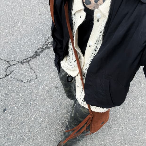 앤더슨벨 gardin zipup 자켓m 착샷o