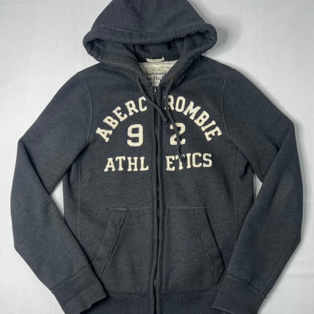 아베크롬비 그레이 양털 안감 후드집업
