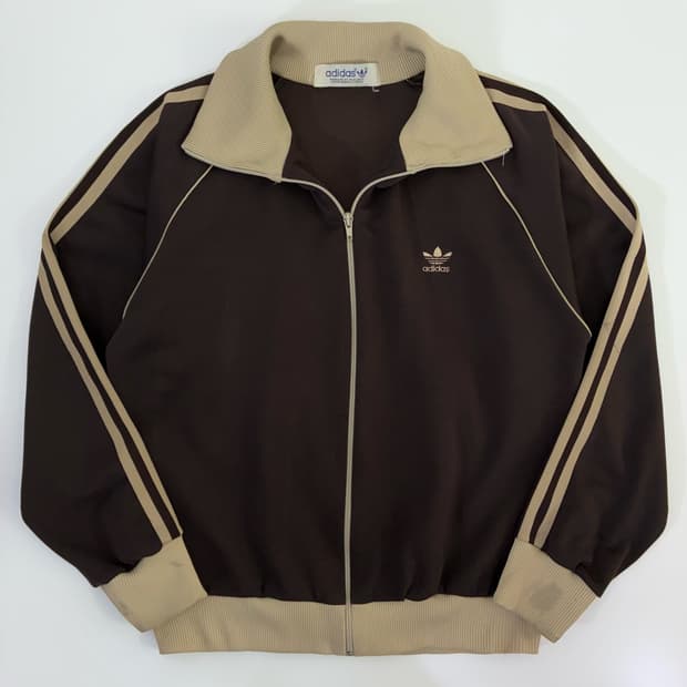 Adidas  아디다스 80,s 서독제 브라운 베이지 트랙 자켓 
