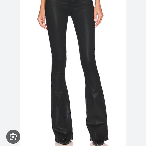 7 for all mankind 블랙 코팅 하이웨스트 부츠컷 데님