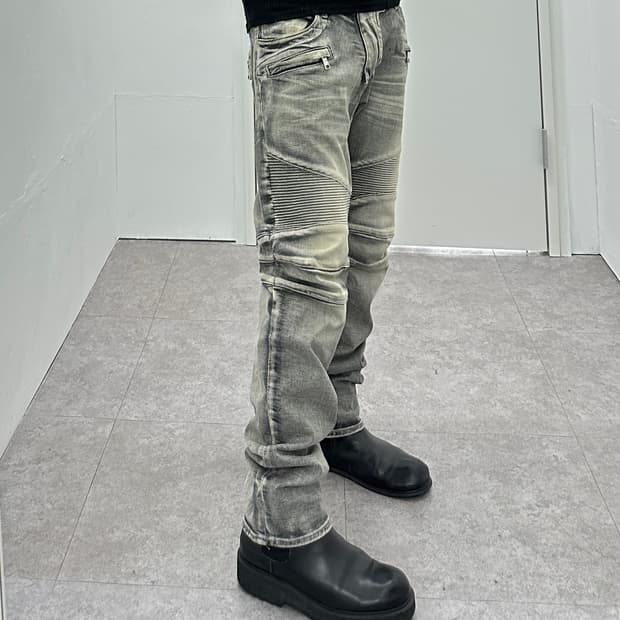 00s BALMAIN biker jeans
