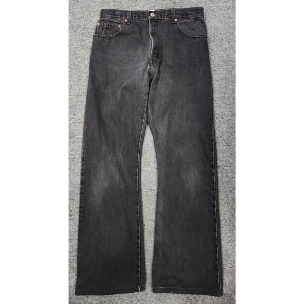리바이스 517 부츠컷 흑청 데님 팬츠 34