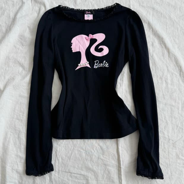 바비 로걀 갸루 러블리 딱붙 롱슬리브