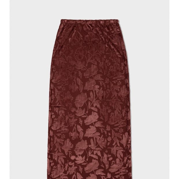 누아누 Hove Long Skirt_Wine