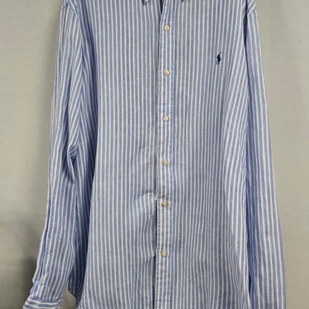 폴로랄프로렌 스트라이프 린넨 셔츠 XL